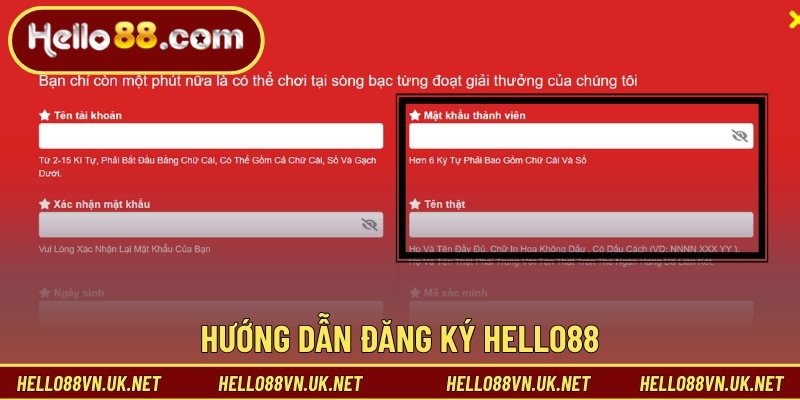 Đăng Ký Hello88 - Hướng Dẫn Mở Tài Khoản Cho Người Mới 2 Hướng dẫn đăng ký Hello88