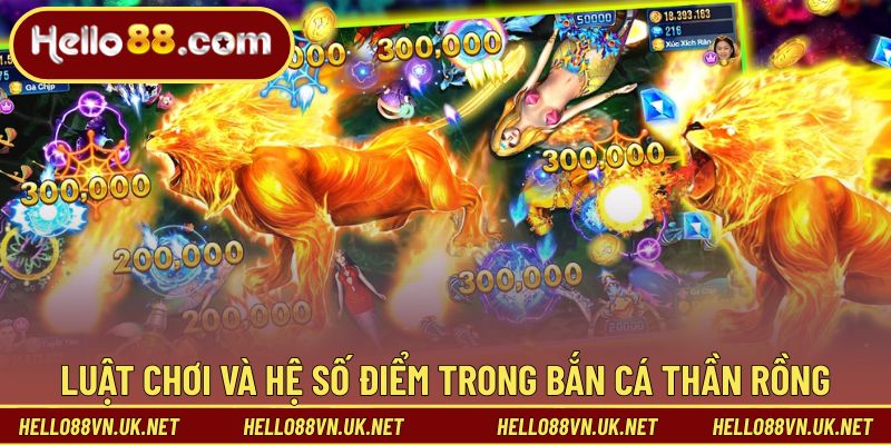 Luật chơi và hệ số điểm trong Bắn Cá Thần Rồng